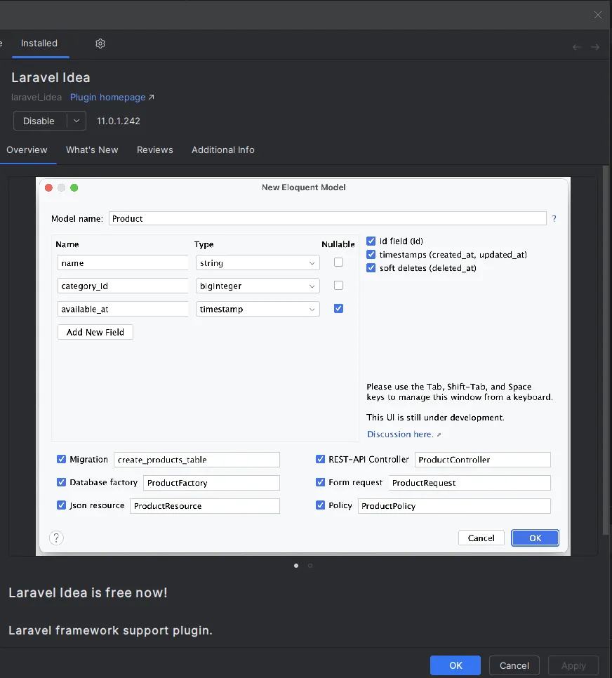 Laravel Idea теперь бесплатен